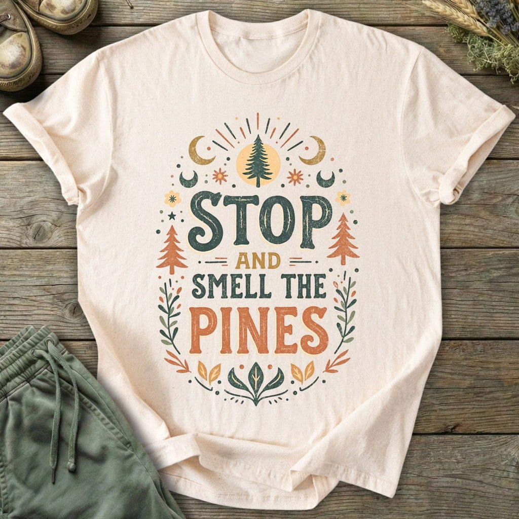 Printify T-Shirt Boho Smell the Pines T-Shirt