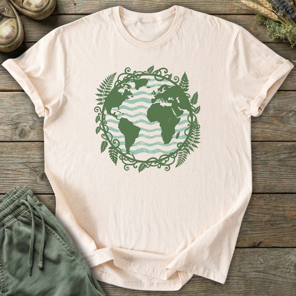 Printify T-Shirt Botanical Earth T-Shirt