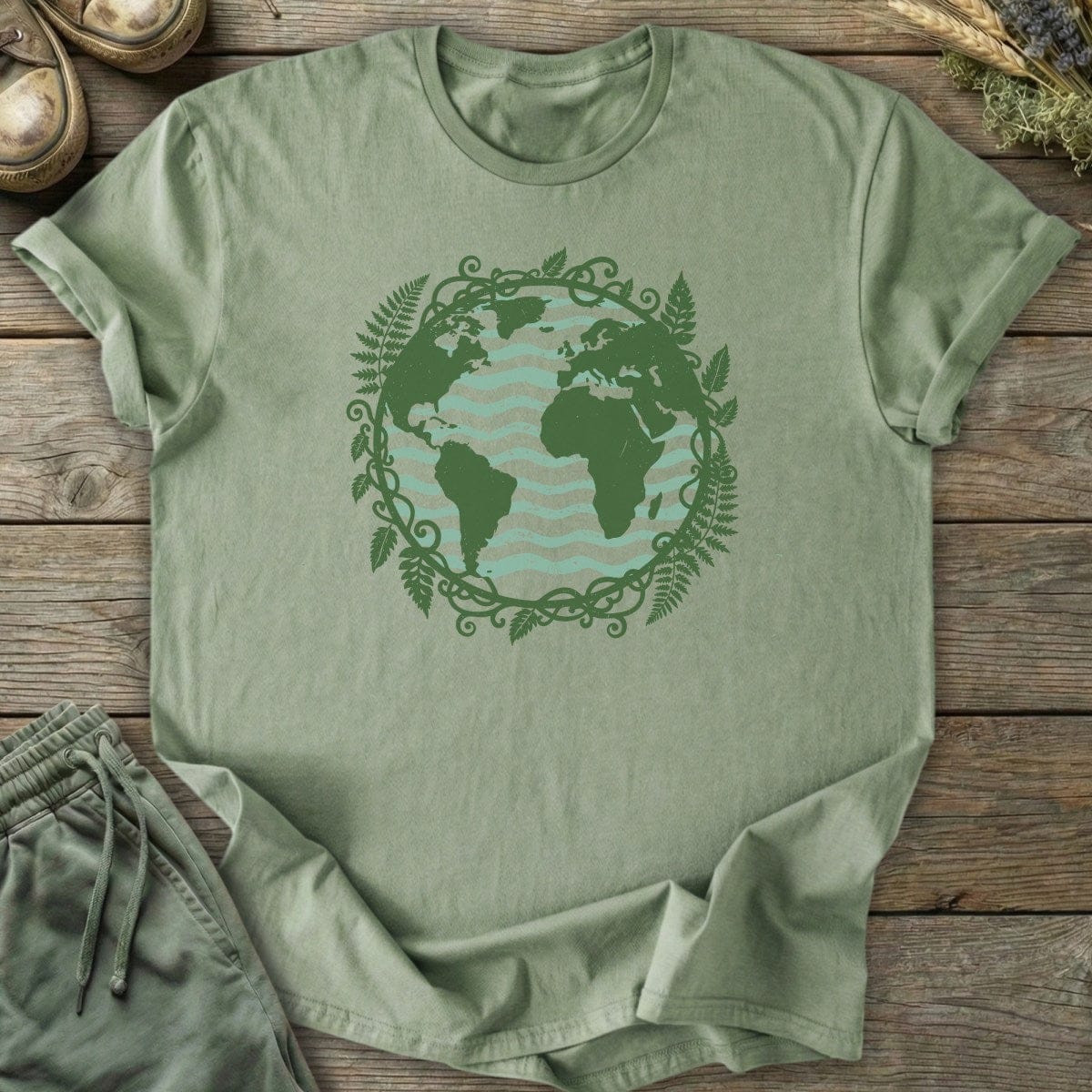 Printify T-Shirt Botanical Earth T-Shirt