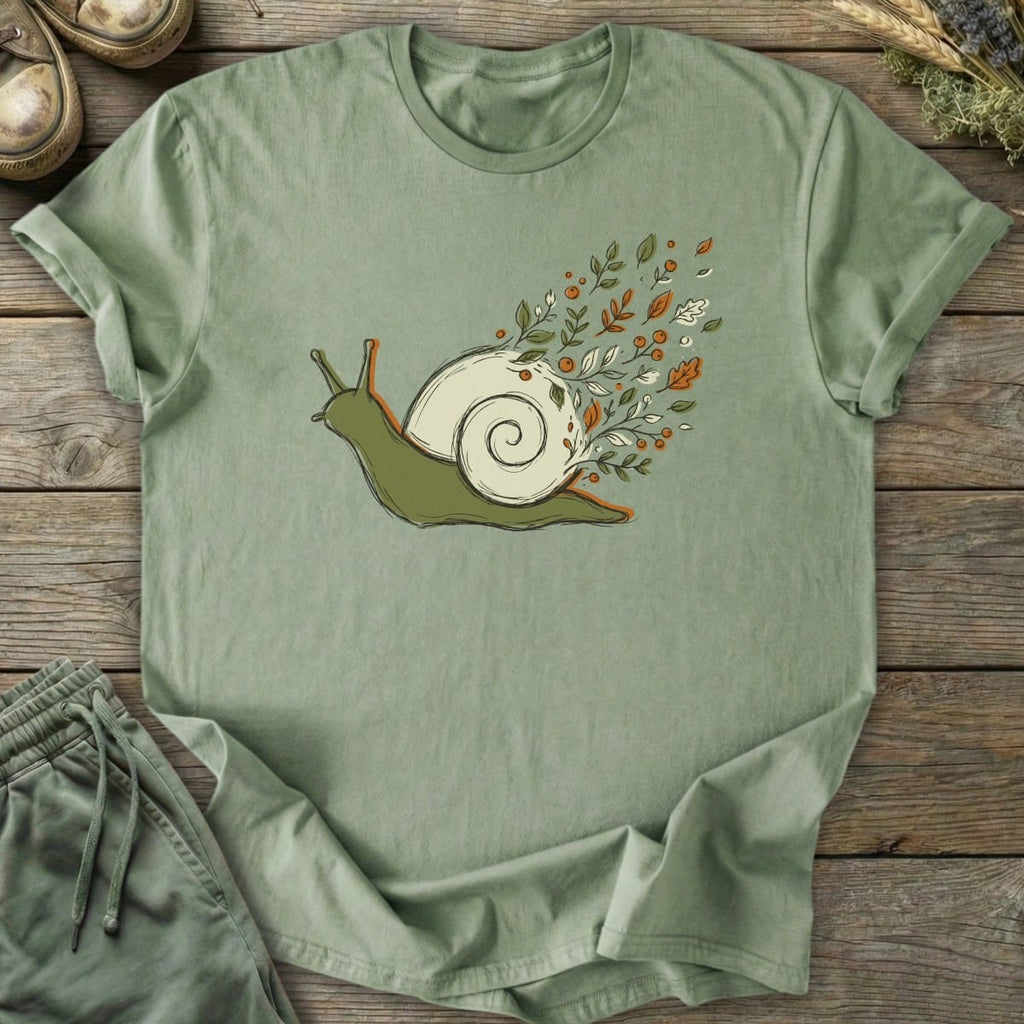 Printify T-Shirt Botanical Snail T-Shirt