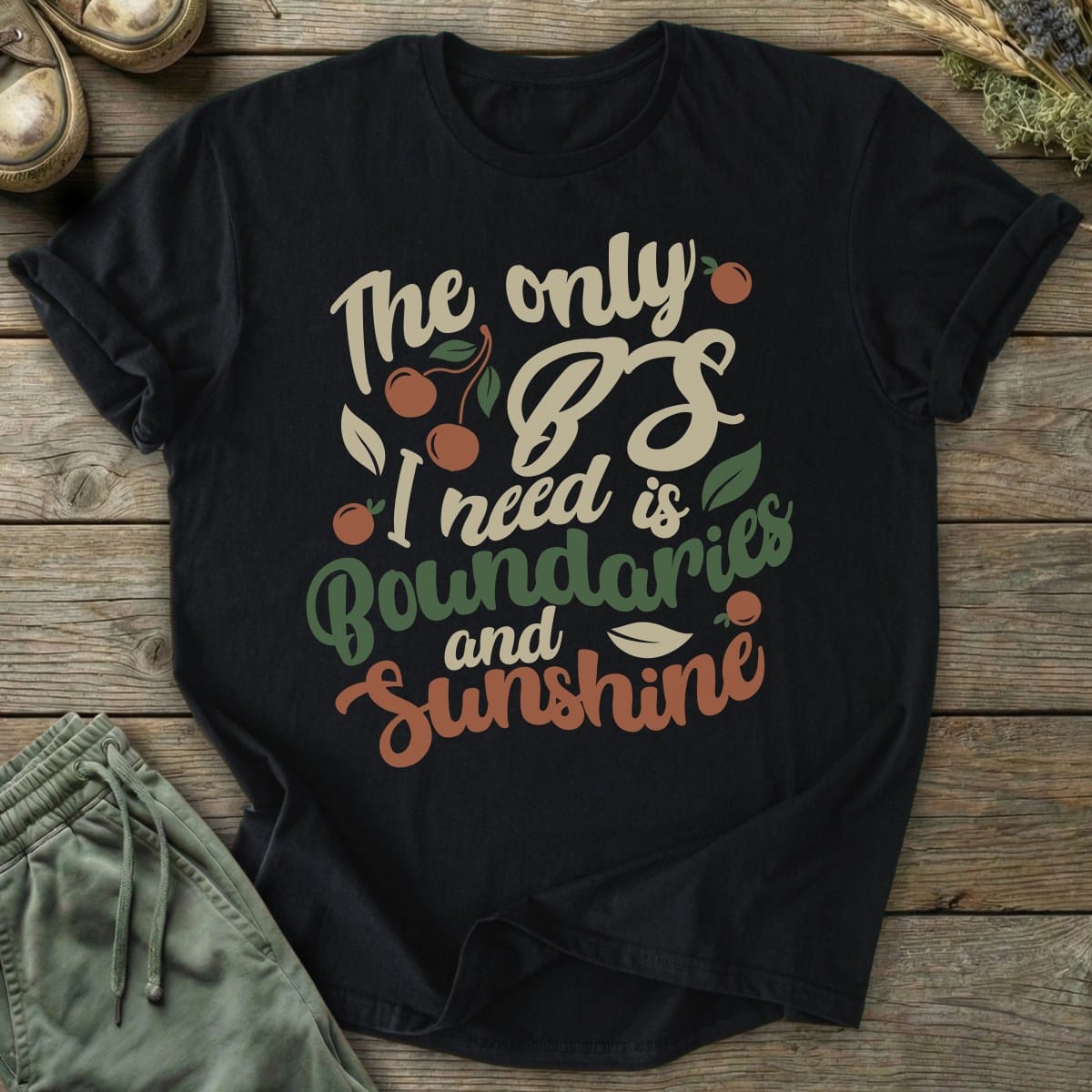 Printify T-Shirt Boundaries and Sunshine T-Shirt