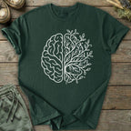Printify T-Shirt Brain and Leaves T-Shirt