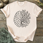Printify T-Shirt Brain and Leaves T-Shirt
