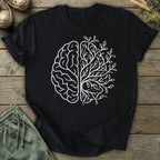 Printify T-Shirt Brain and Leaves T-Shirt
