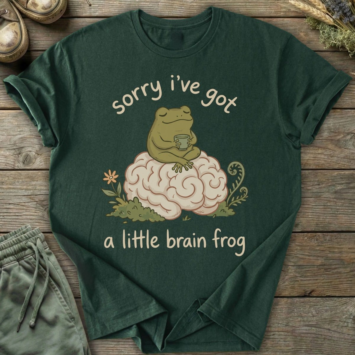 Printify T-Shirt Brain Frog T-Shirt