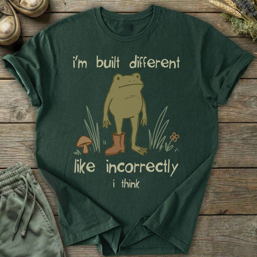 Printify T-Shirt Built Different Frog T-Shirt