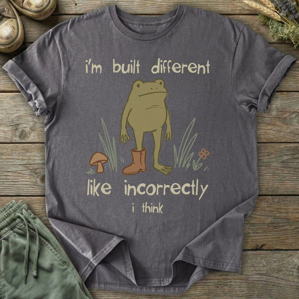 Printify T-Shirt Built Different Frog T-Shirt