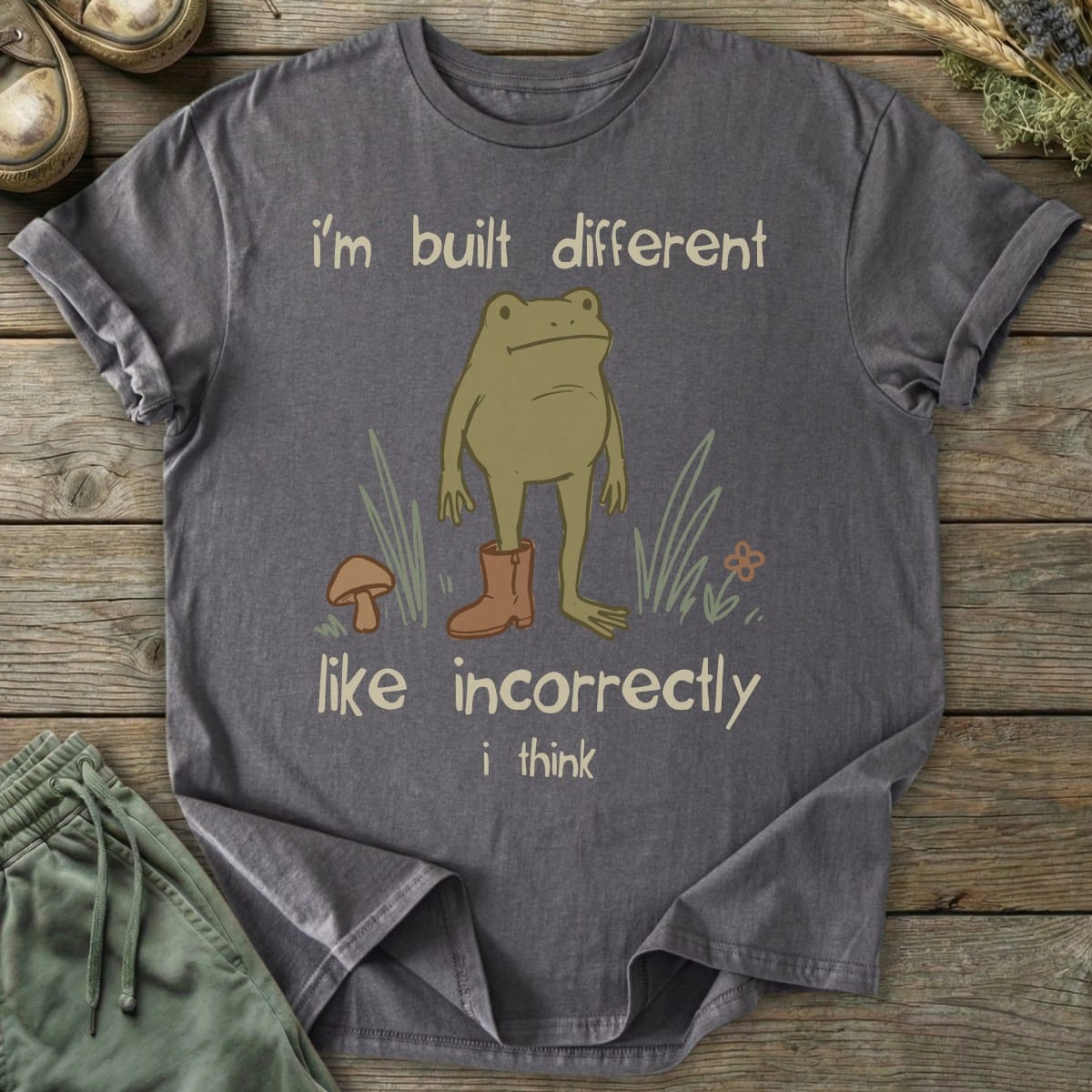 Printify T-Shirt Built Different Frog T-Shirt