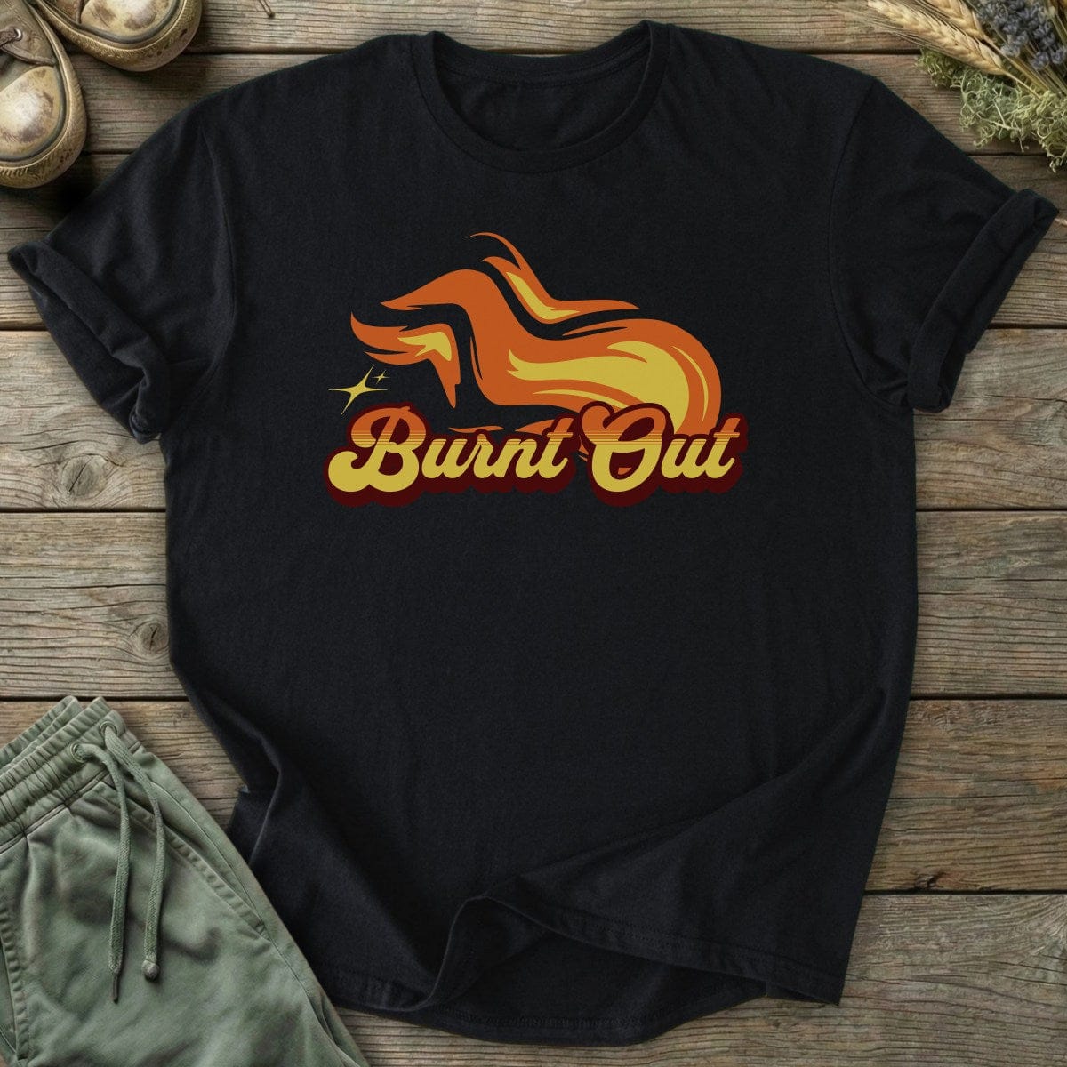 Printify T-Shirt Burnt Out Flame T-Shirt