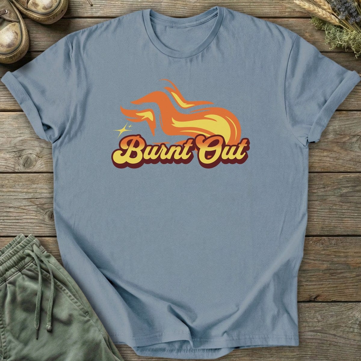 Printify T-Shirt Burnt Out Flame T-Shirt