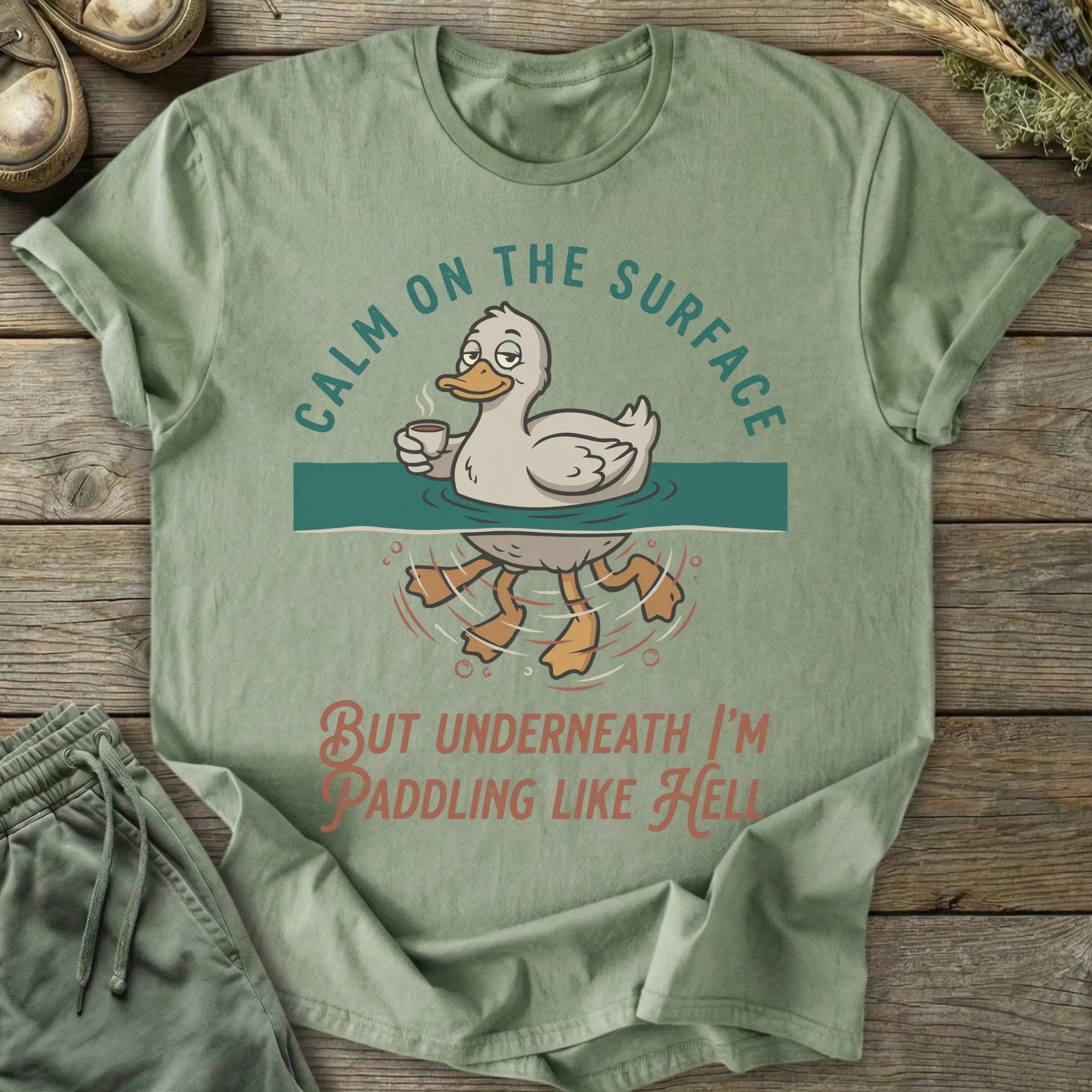 Printify T-Shirt Calm On The Surface T-Shirt