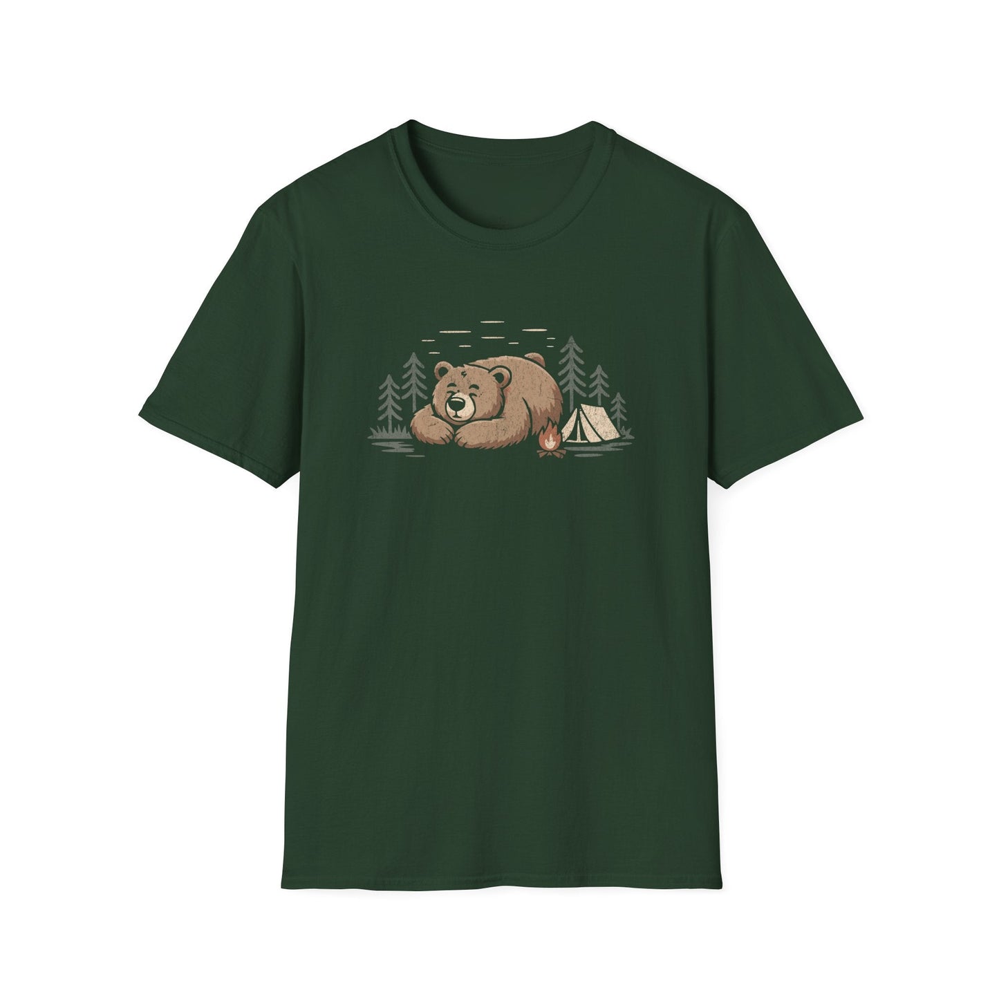 Printify T-Shirt Camping Bear T-Shirt