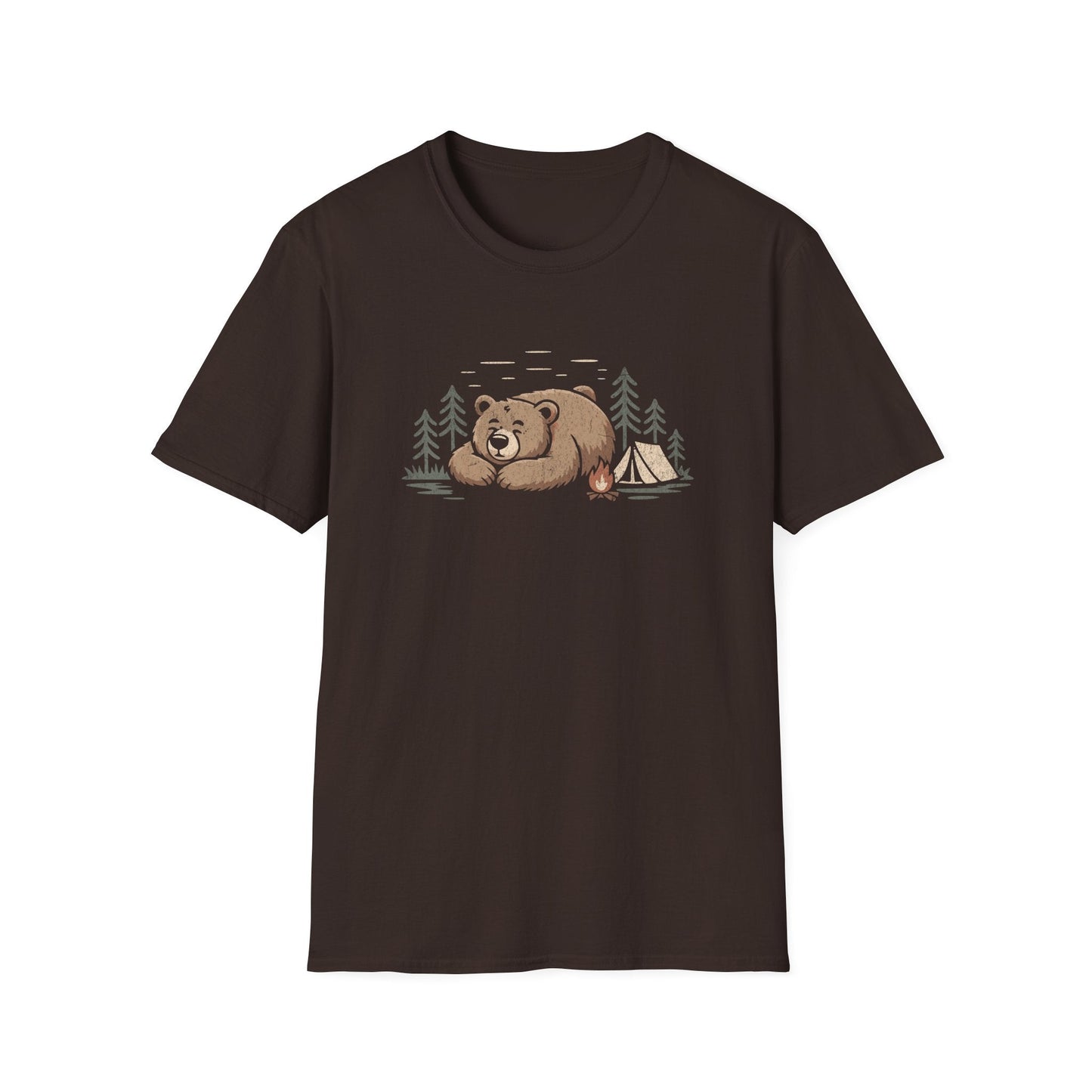Printify T-Shirt Camping Bear T-Shirt