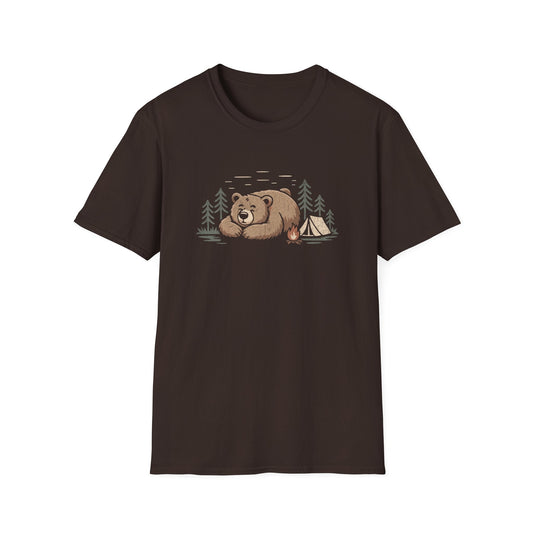 Printify T-Shirt Camping Bear T-Shirt
