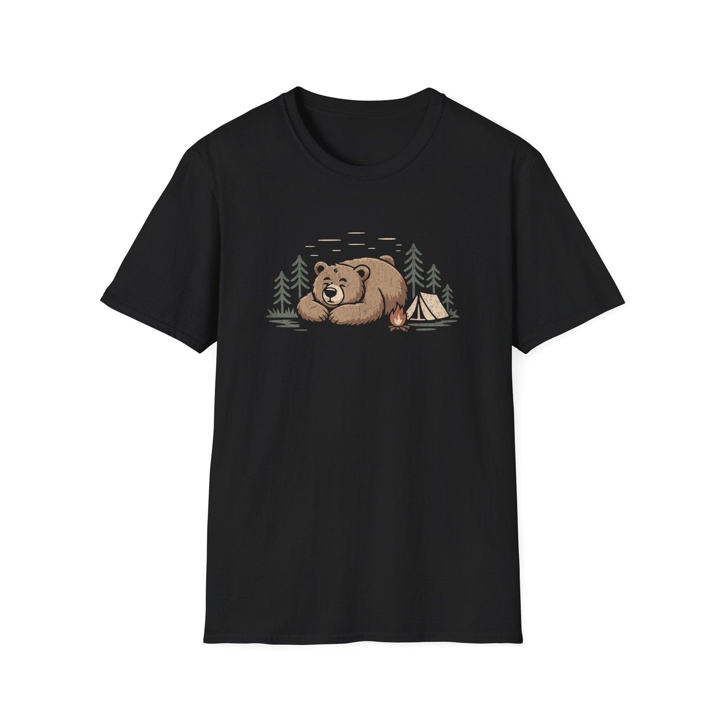 Printify T-Shirt Camping Bear T-Shirt