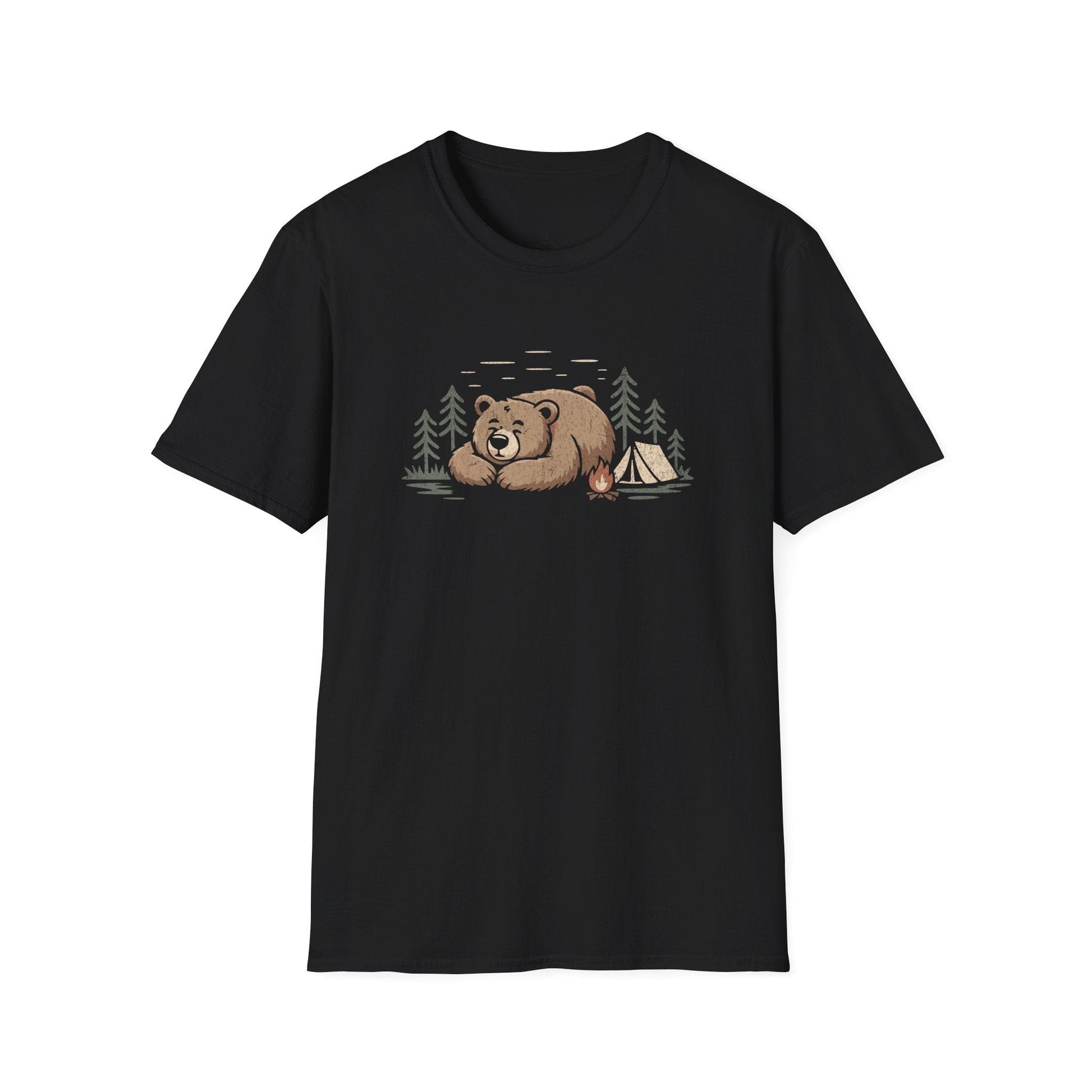 Printify T-Shirt Camping Bear T-Shirt