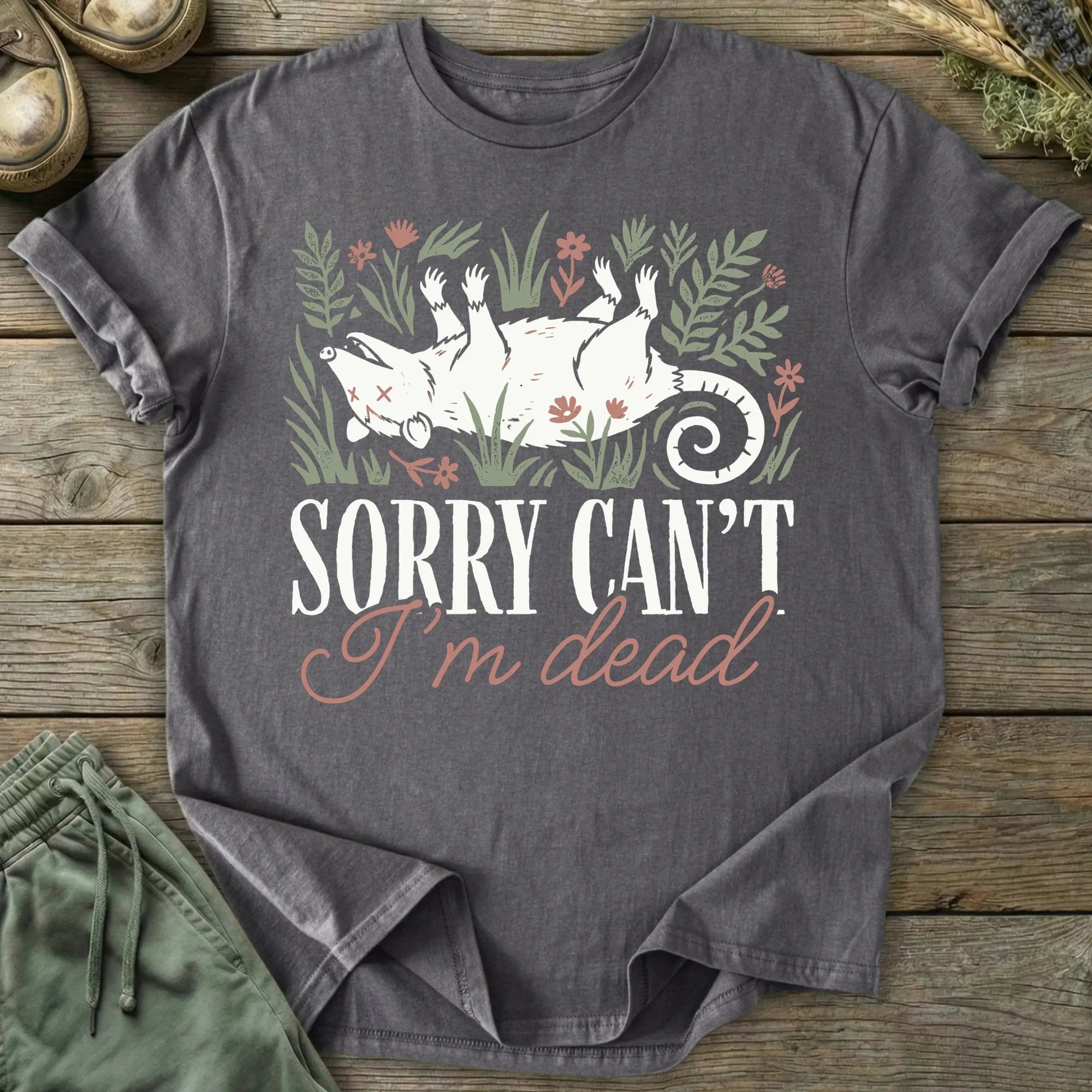 Printify T-Shirt Can't I'm Dead T-Shirt