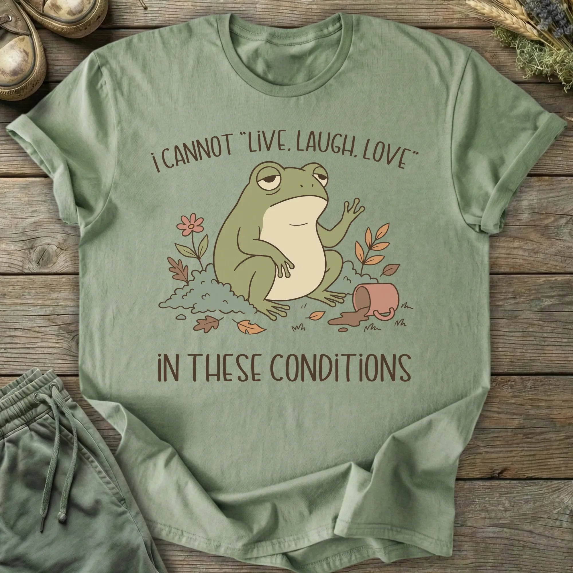 Printify T-Shirt Cannot Live Laugh T-Shirt