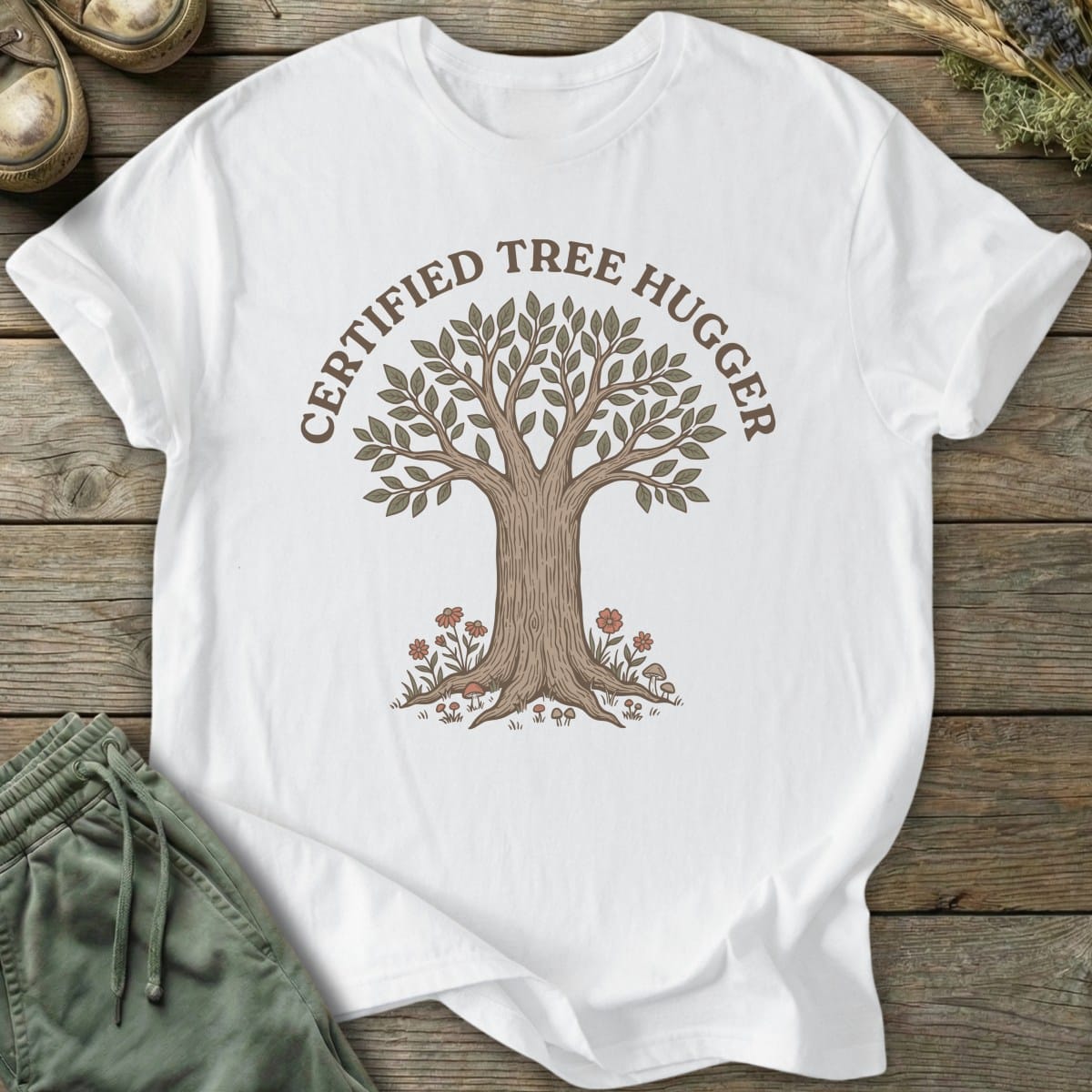Printify T-Shirt Certified Tree Hugger T-Shirt