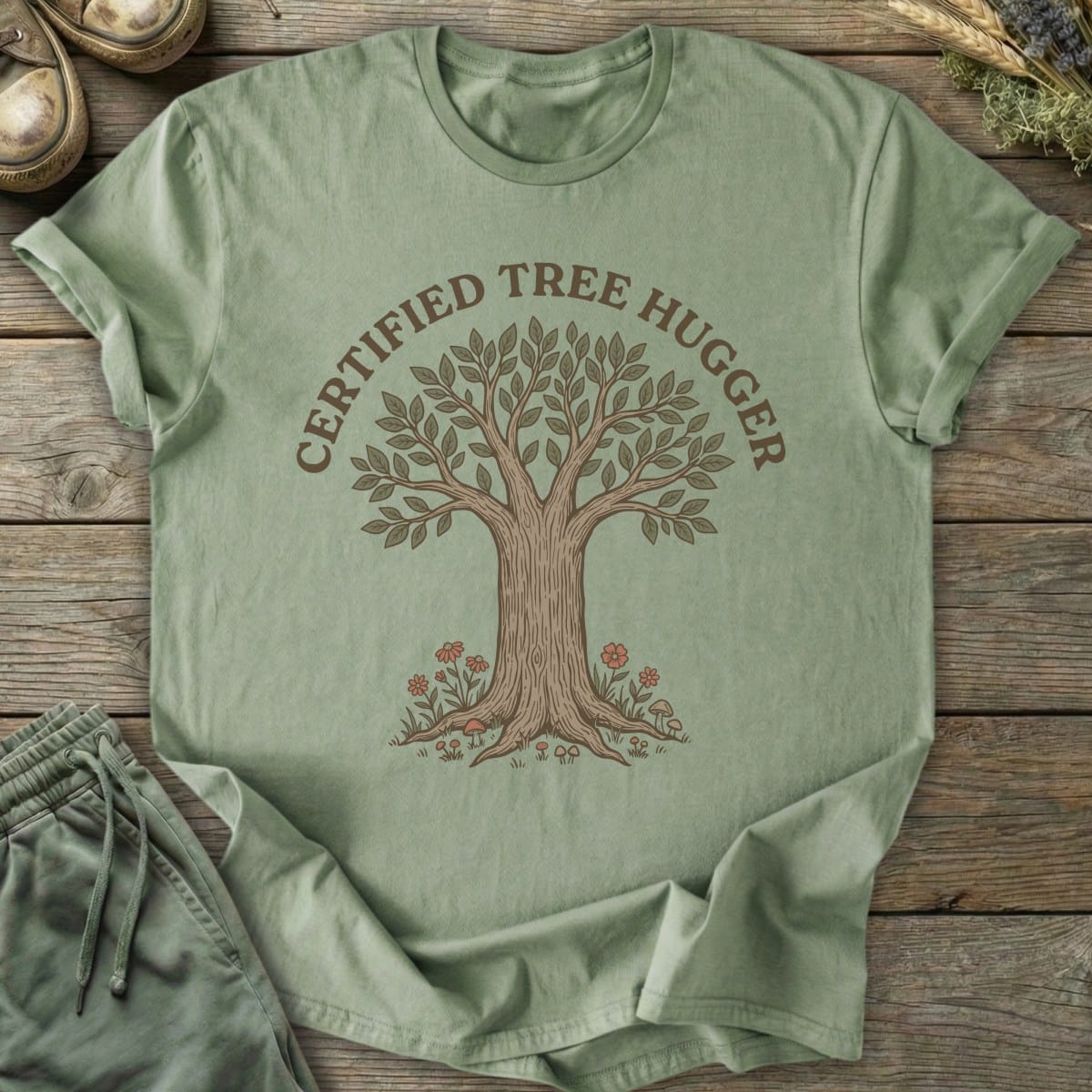 Printify T-Shirt Certified Tree Hugger T-Shirt