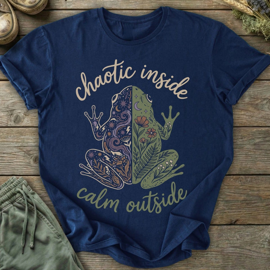 Printify T-Shirt Chaotic Inside Calm Outside T-Shirt