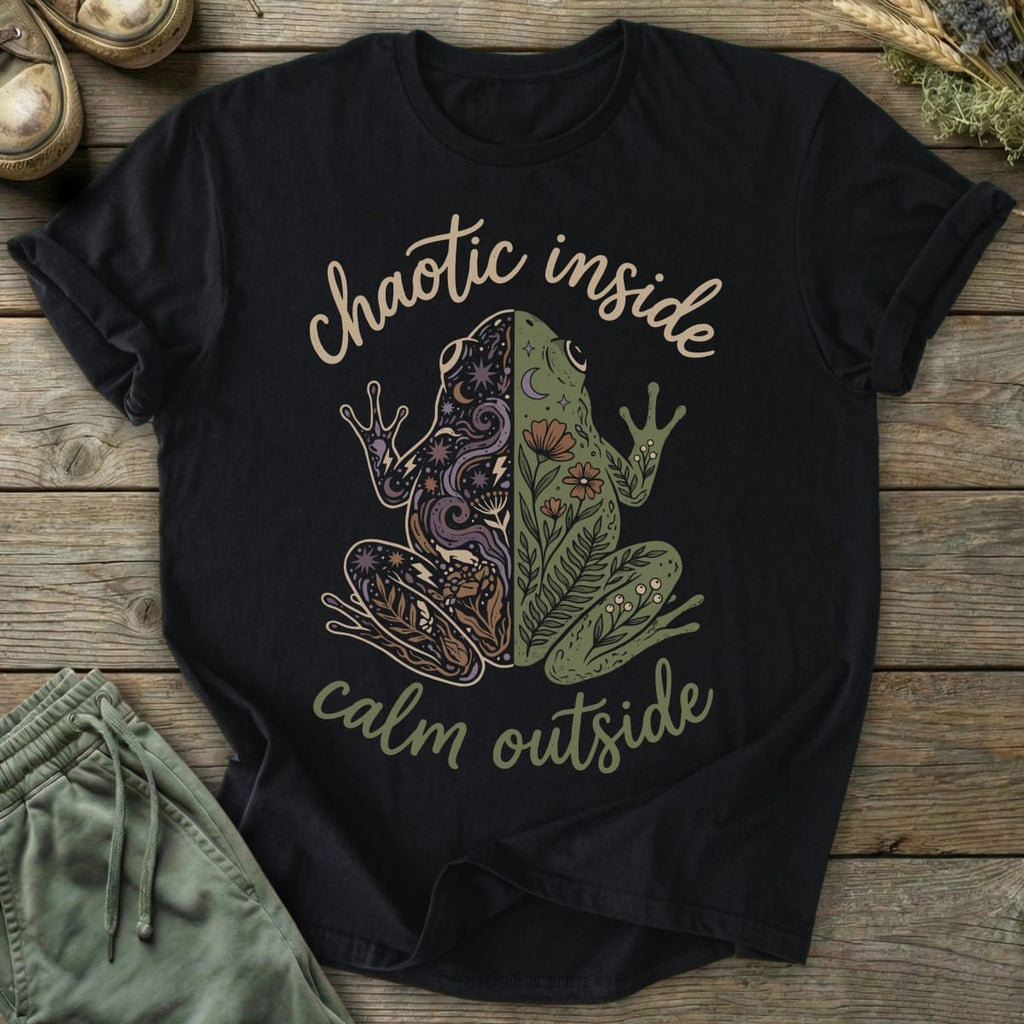 Printify T-Shirt Chaotic Inside Calm Outside T-Shirt