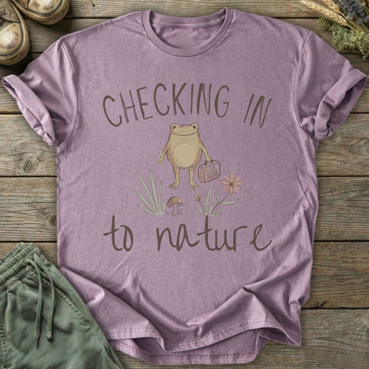 Printify T-Shirt Checking In To Nature T-Shirt