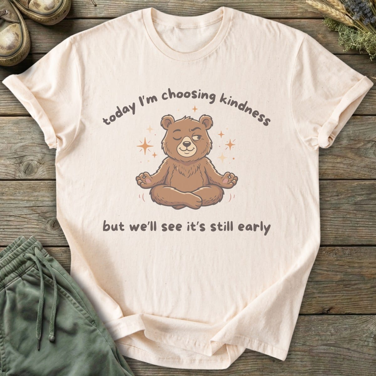 Printify T-Shirt Choosing Kindness Bear T-Shirt