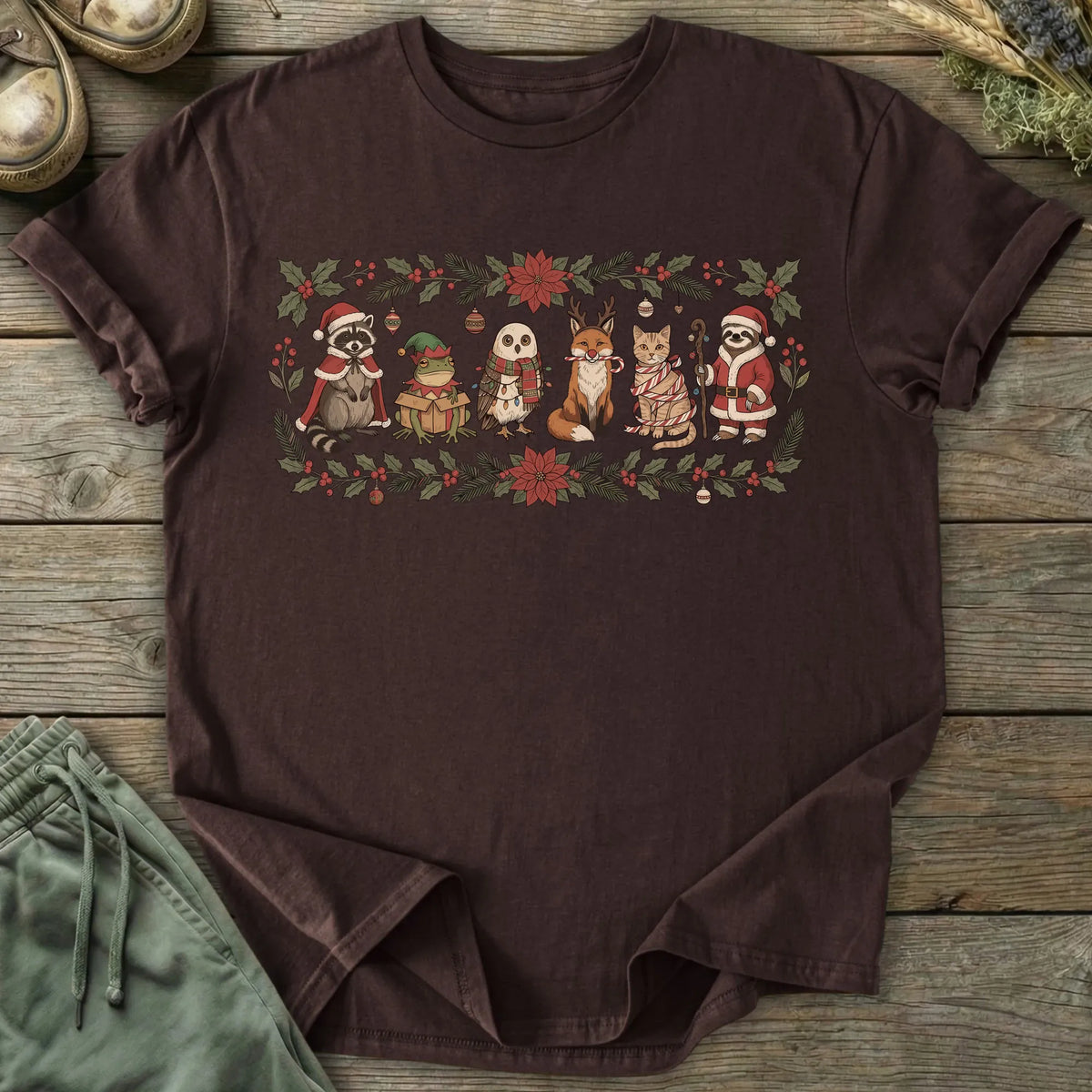 Printify T-Shirt Christmas Friends T-Shirt