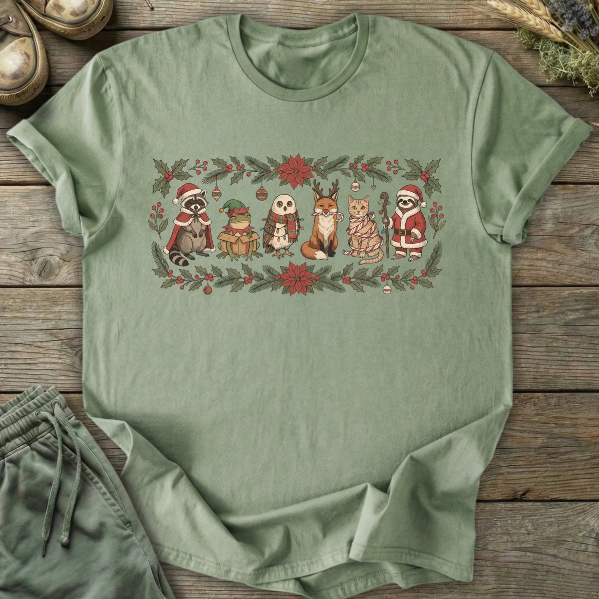 Printify T-Shirt Christmas Friends T-Shirt