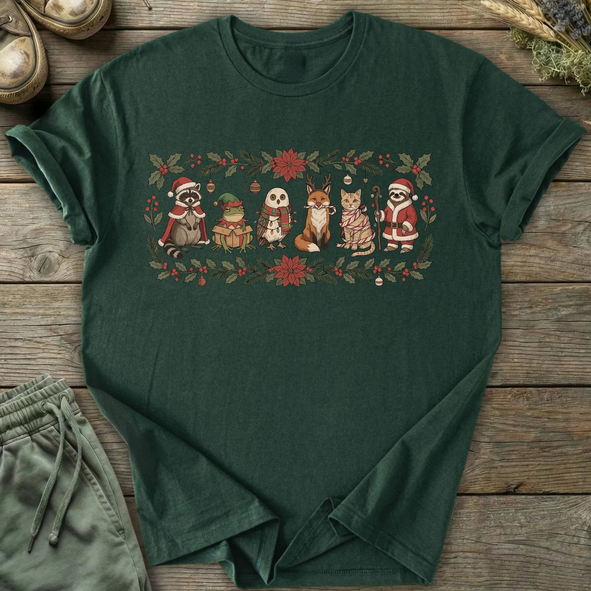 Printify T-Shirt Christmas Friends T-Shirt