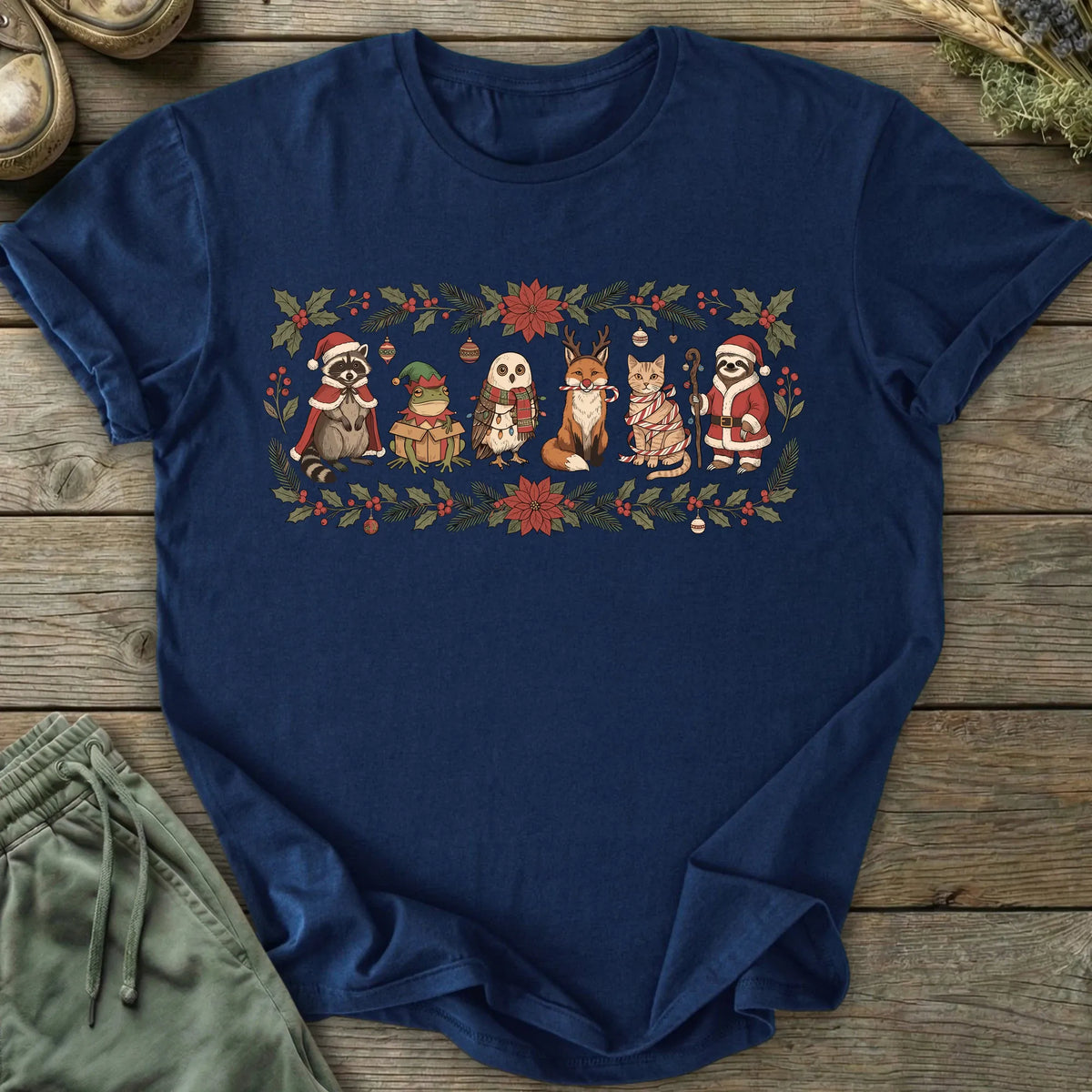 Printify T-Shirt Christmas Friends T-Shirt