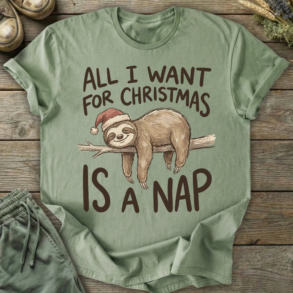 Printify T-Shirt Christmas Nap T-Shirt