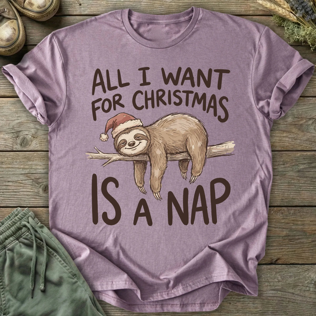 Printify T-Shirt Christmas Nap T-Shirt