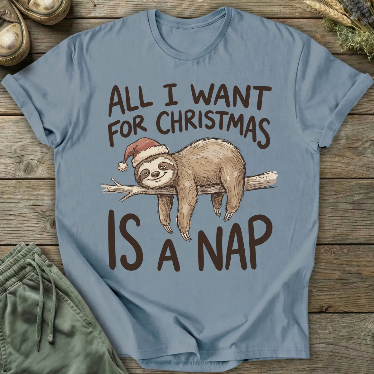 Printify T-Shirt Christmas Nap T-Shirt