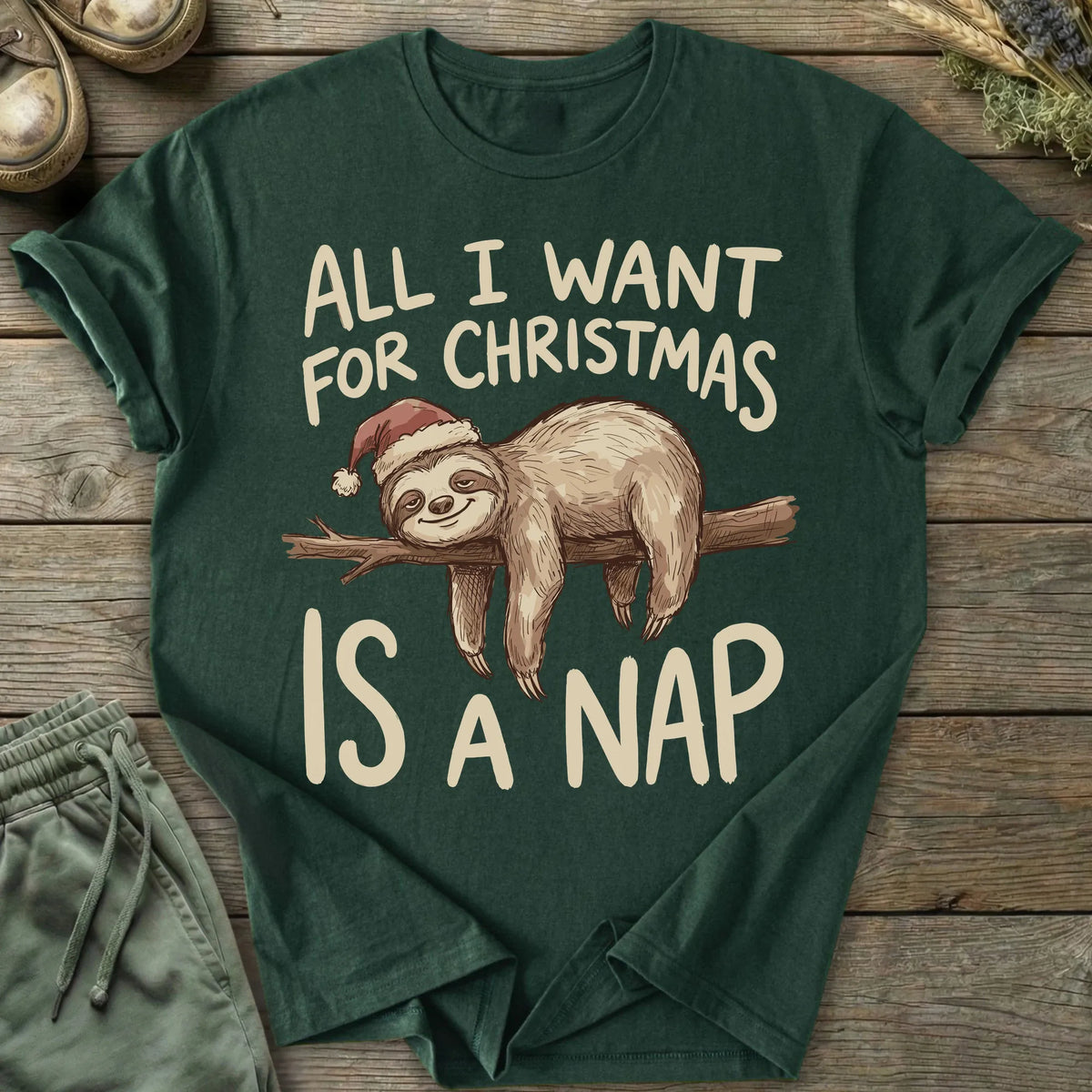 Printify T-Shirt Christmas Nap T-Shirt