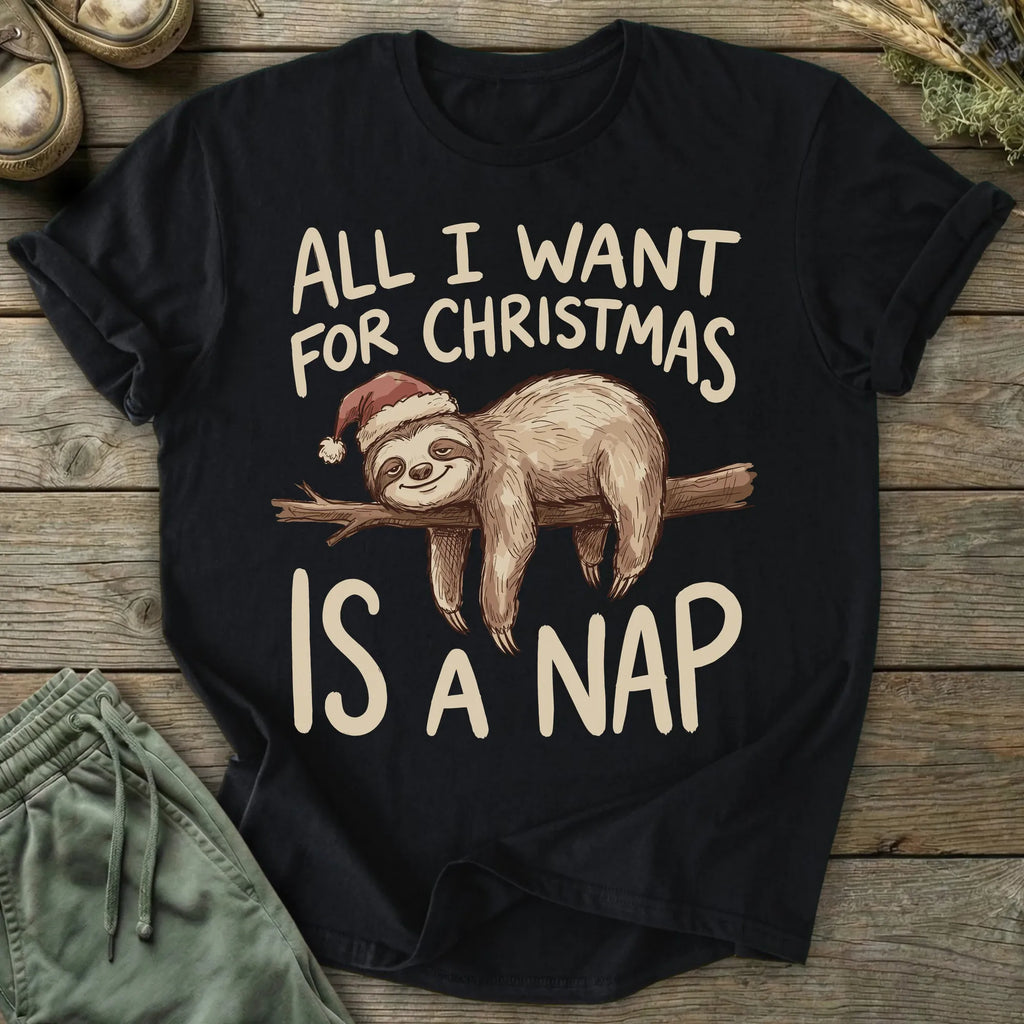 Printify T-Shirt Christmas Nap T-Shirt