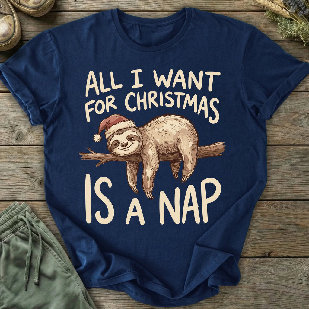 Printify T-Shirt Christmas Nap T-Shirt