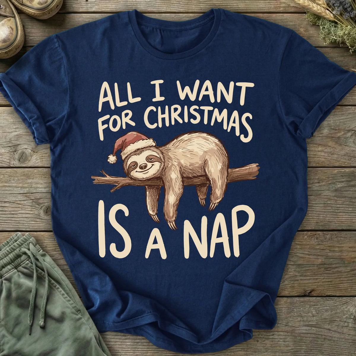 Printify T-Shirt Christmas Nap T-Shirt