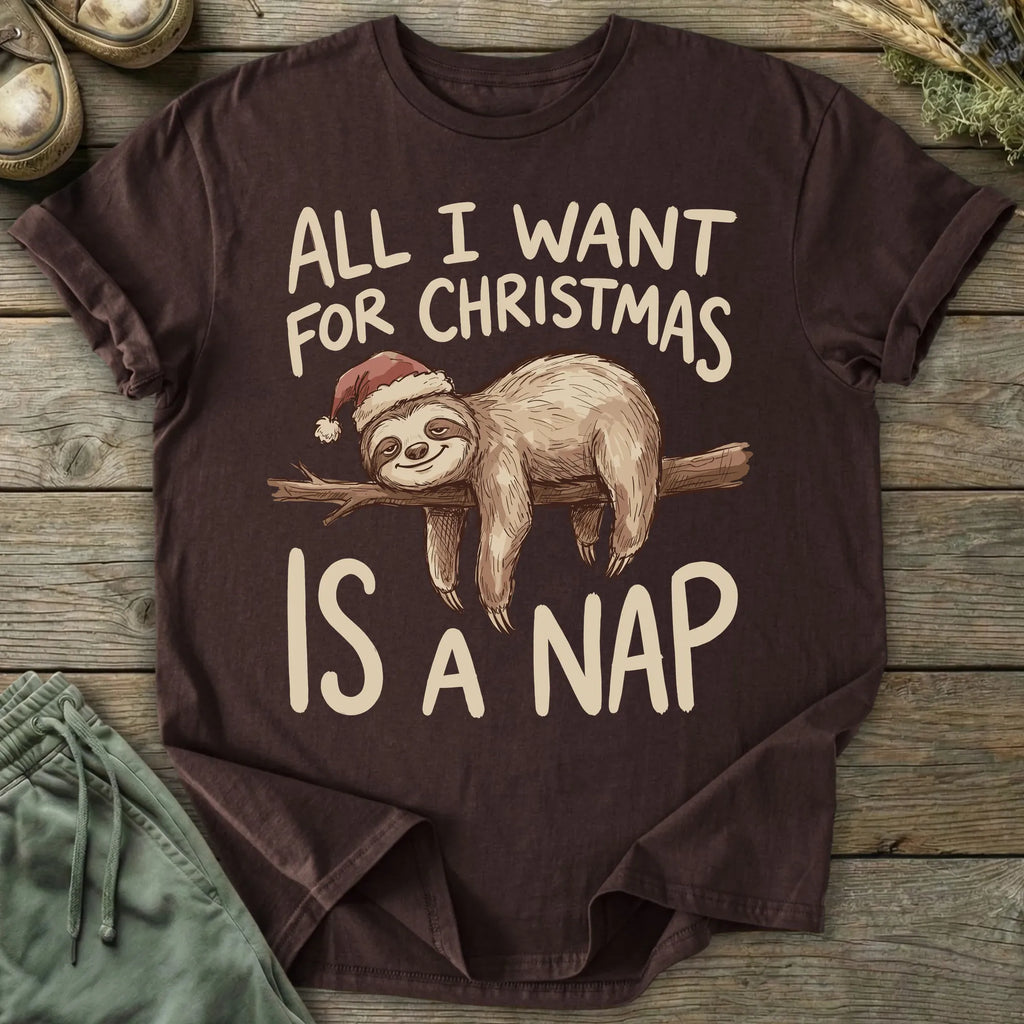 Printify T-Shirt Christmas Nap T-Shirt