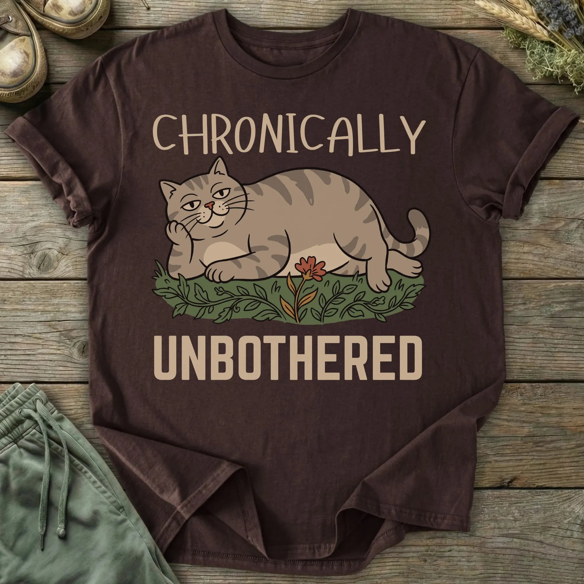 Printify T-Shirt Chronically Unbothered T-Shirt