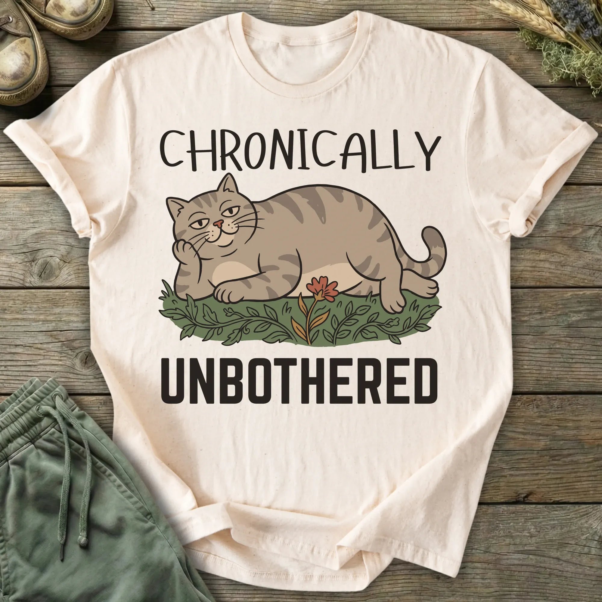 Printify T-Shirt Chronically Unbothered T-Shirt