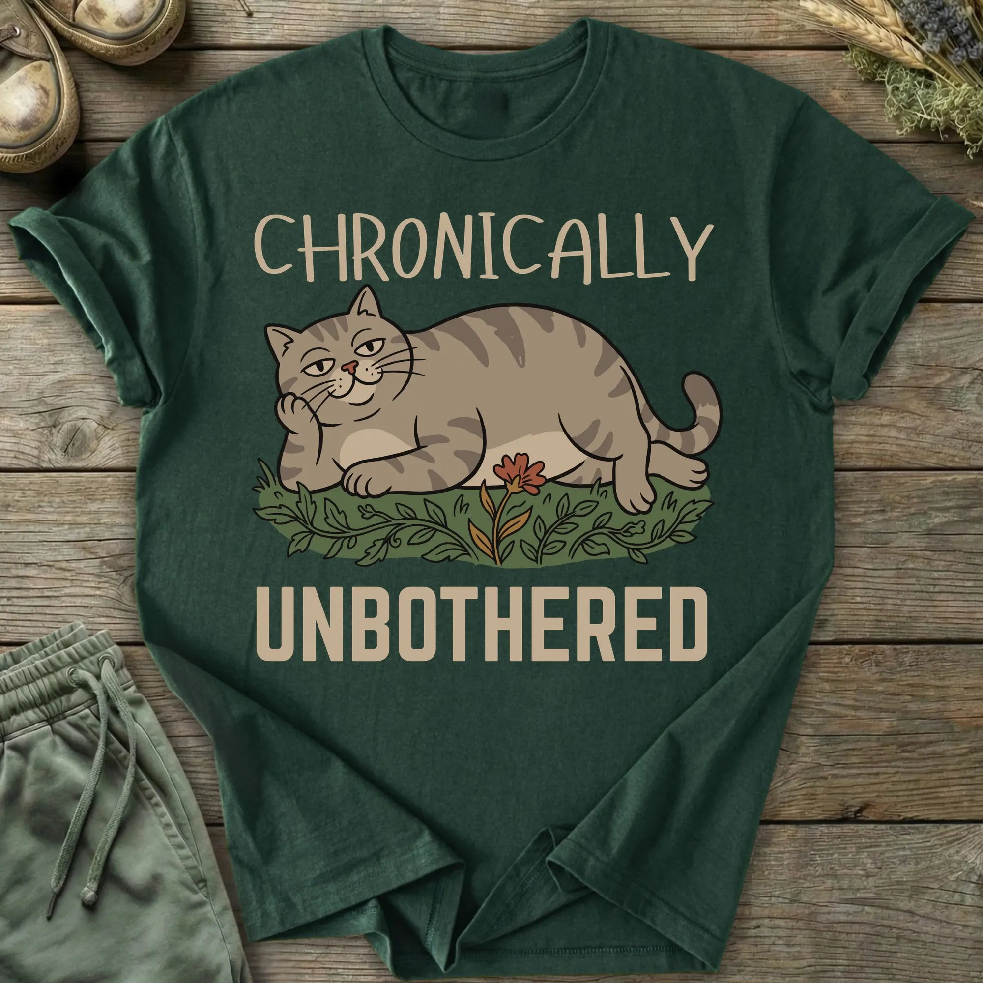 Printify T-Shirt Chronically Unbothered T-Shirt