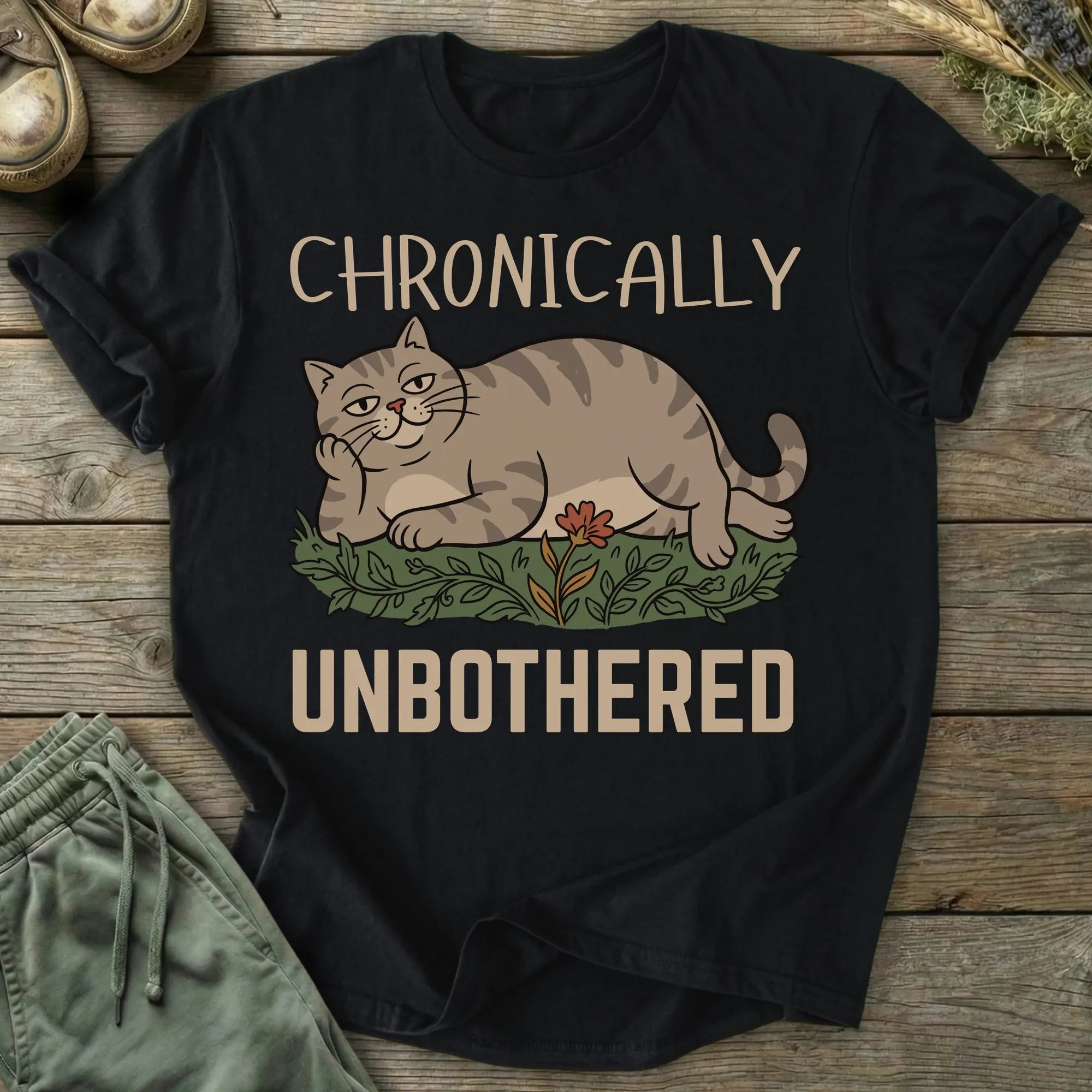 Printify T-Shirt Chronically Unbothered T-Shirt