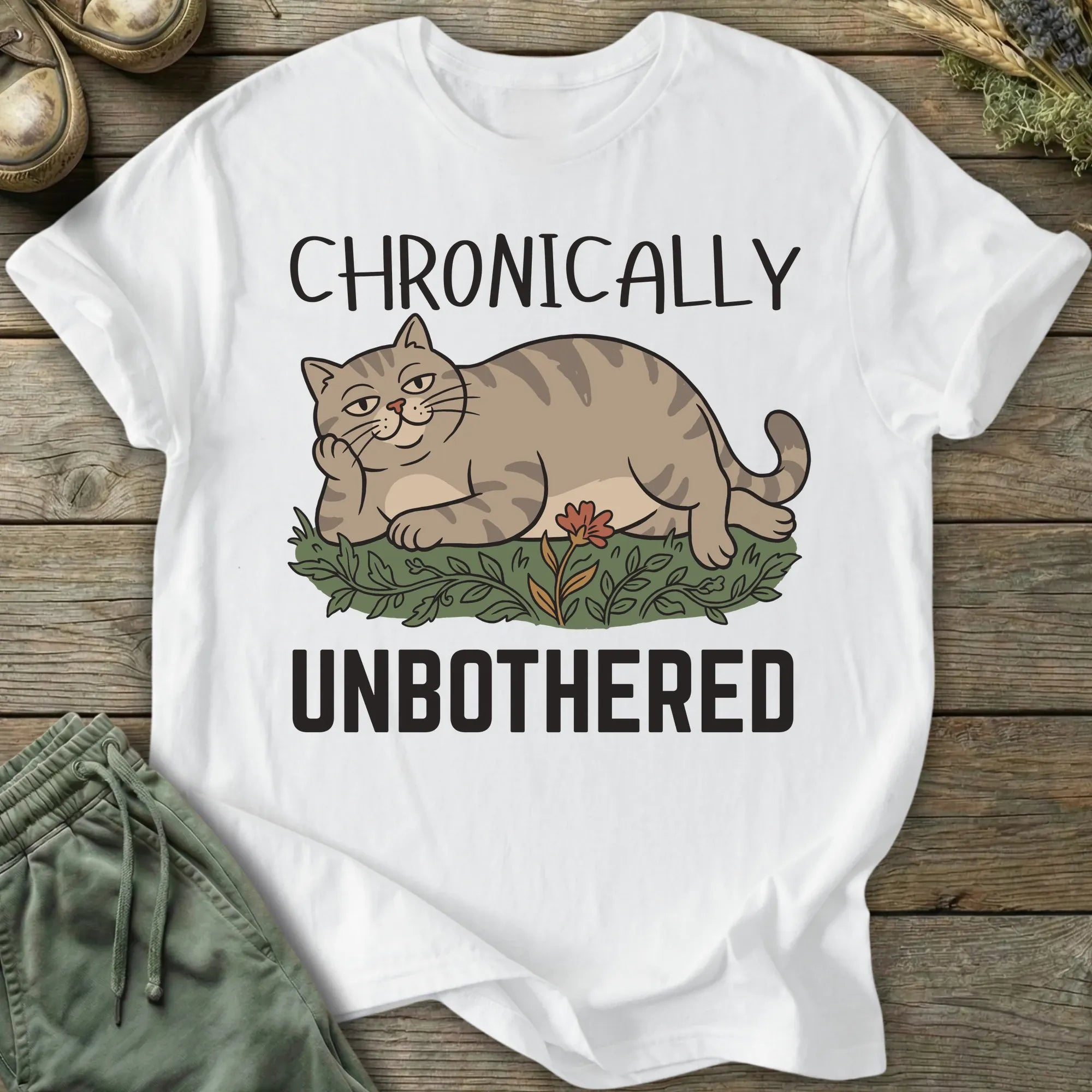 Printify T-Shirt Chronically Unbothered T-Shirt