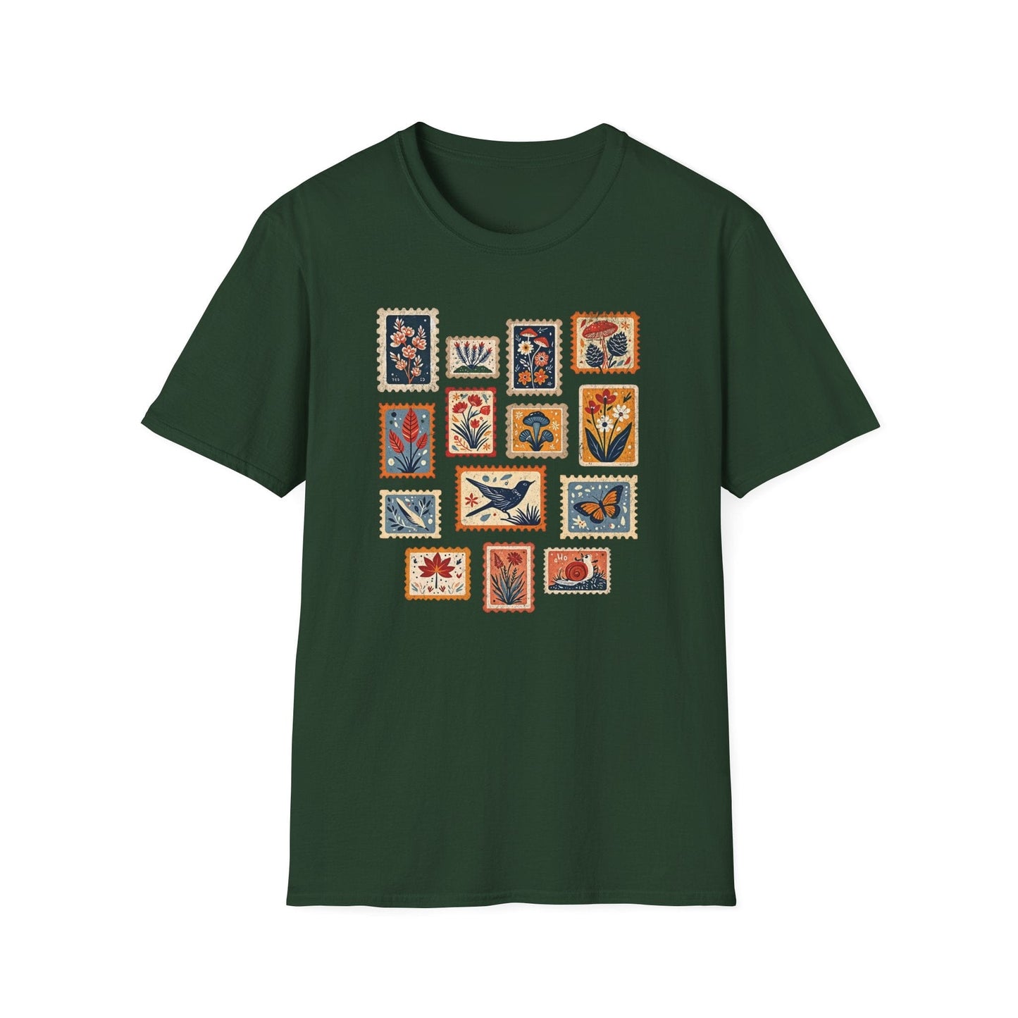 Printify T-Shirt Colorful Stamps T-Shirt