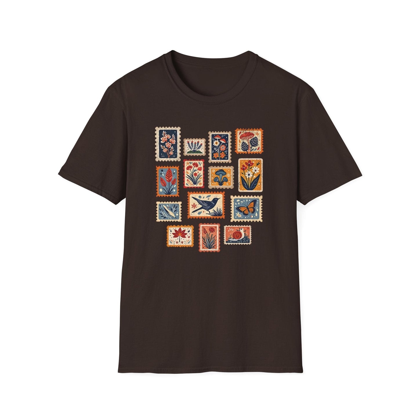 Printify T-Shirt Colorful Stamps T-Shirt