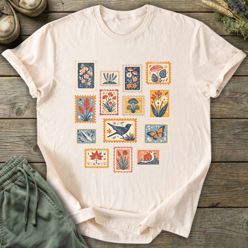 Printify T-Shirt Colorful Stamps T-Shirt