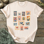 Printify T-Shirt Colorful Stamps T-Shirt