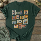 Printify T-Shirt Colorful Stamps T-Shirt